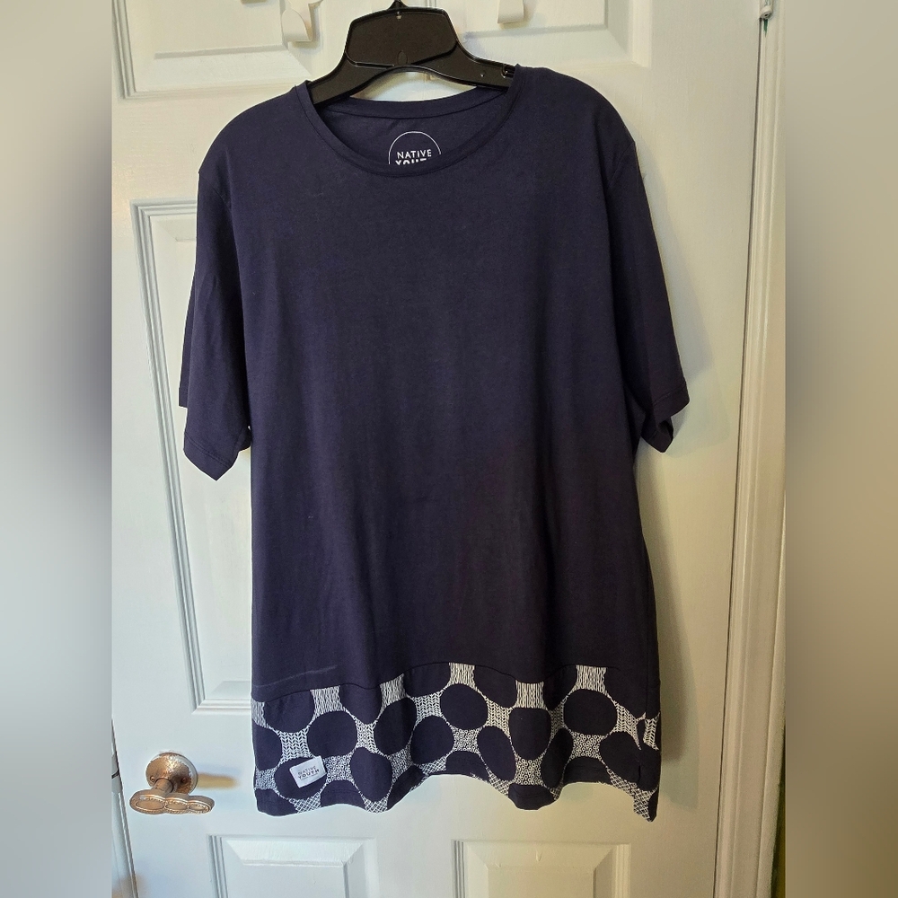 Native Youth Deep Blue Tee Size Xl